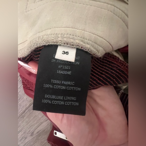 Isabel Marant Etoile Red Faux Leather Moto Pant size 36 - Picture 4 of 4